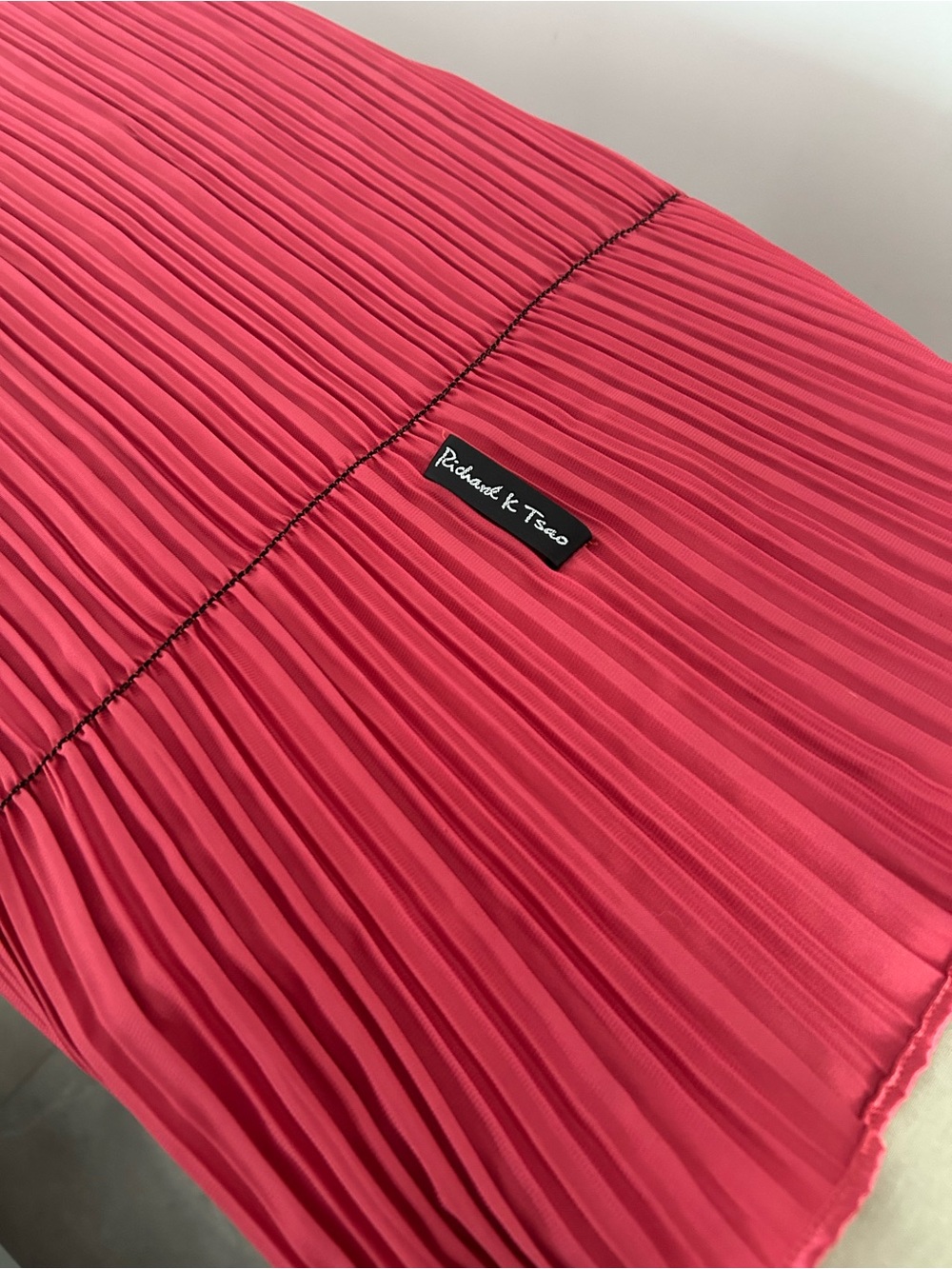 Rare find! Richard K. Tsao Pleated Red Shawl